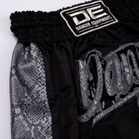 DANGER - Wild Line Muay Thai Shorts - Black/Silver - Extra Small