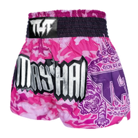 TUFF - Pink Camouflage Thai Boxing Shorts - Large