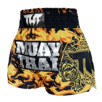 TUFF - Yellow Camouflage Thai Boxing Shorts - Extra Extra Small