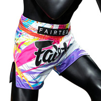 FAIRTEX - "World Music" White Muay Thai Shorts (BS1933) - Extra Small