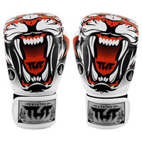 TUFF - Tiger Boxing Gloves - White/10oz