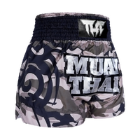 TUFF - Grey Camouflage Thai Boxing Shorts - Small