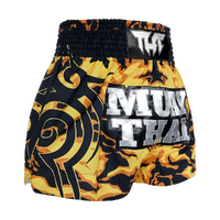 TUFF - Yellow Camouflage Thai Boxing Shorts - Extra Extra Small