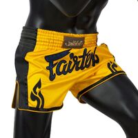 FAIRTEX Yellow Slim Cut Muay Thai Boxing Shorts (BS1701) - Small