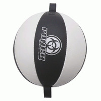 PUNCH - 10" Urban Leather Floor to Ceiling Ball - Black/White - 10" 