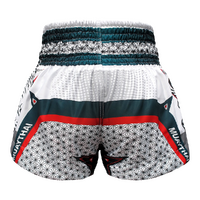 TUFF - White Double Tiger Thai Boxing Shorts - Extra Large