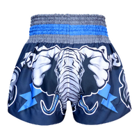 TUFF - Blue War Elephant Thai Boxing Shorts - Medium