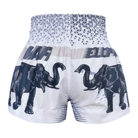 TUFF - White War Elephant Thai Boxing Shorts - Small