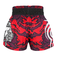 TUFF - Red Camouflage Thai Boxing Shorts - Small