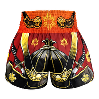 TUFF - Samurai Skull Thai Boxing Shorts - Extra Extra Small