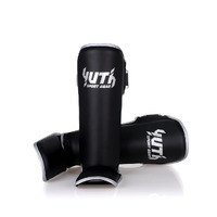 YUTH - Gold Line Shin Guards - Army Green/Gold - Medium