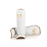 YUTH - Gold Line Shin Guards - Army Green/Gold - Medium