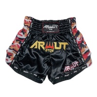 ARWUT - Camo Edition Muay Thai Shorts - Black/Red