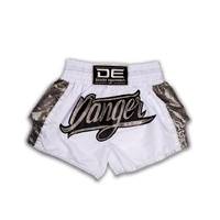 DANGER - Wild Line Muay Thai Shorts - White/Gold