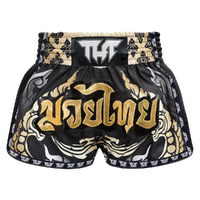 TUFF - King of Naga Black Retro Muay Thai Shorts