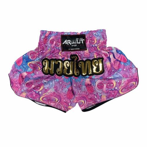 ARWUT - 'Psychedelic Trippy Shrooms' Muay Thai Shorts - Extra Extra Small