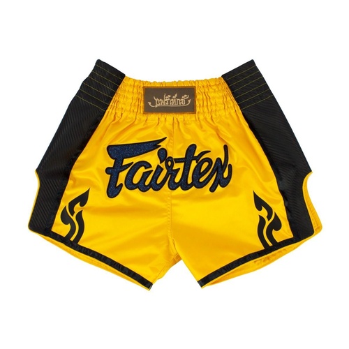 FAIRTEX Yellow Slim Cut Muay Thai Boxing Shorts (BS1701) - Small