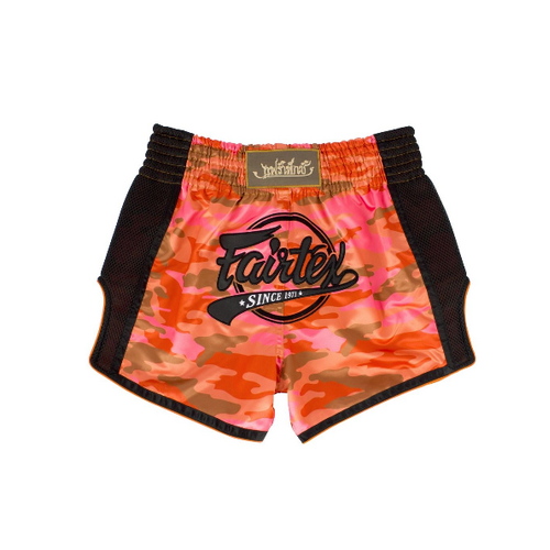 FAIRTEX - Orange Camo Slim Cut Muay Thai Boxing Shorts (BS1711) - Small