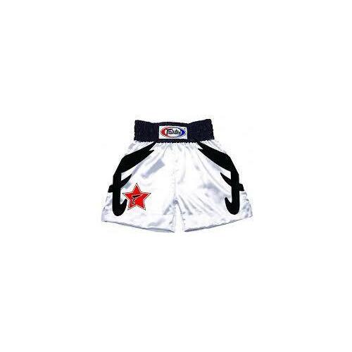 FAIRTEX - Satin Boxing Trunks/Shorts - White/Small 