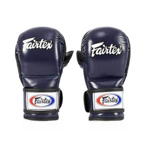 FAIRTEX - Double Wrist Wrap Closure MMA Sparrring Gloves (FGV15) - Blue/Small