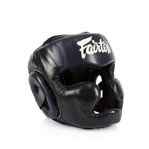 FAIRTEX - Diagonal Vision Sparring Headguard/Lace Up (HG13) - Black/Small