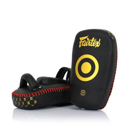 FAIRTEX - Small Lightweight Curved Kick Pads (KPLC6) - Black/Gold