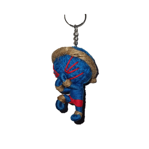 Keyring - Mini Muay Thai Man - Blue