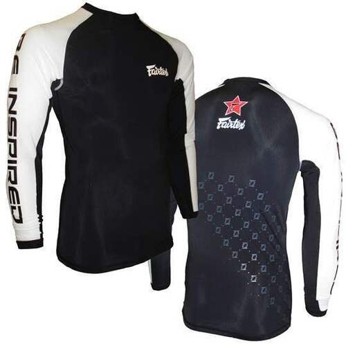 FAIRTEX - Long Sleeve Rash Guard - Black/White (RG1) - Small