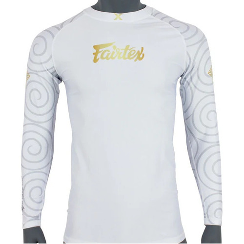 FAIRTEX 'Hanuman' White Rash Guard (RG7) - Small