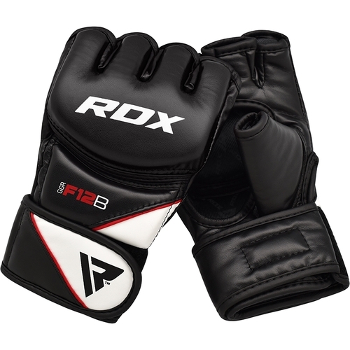 RDX - Leather Training MMA Gloves - Black/Extra Small