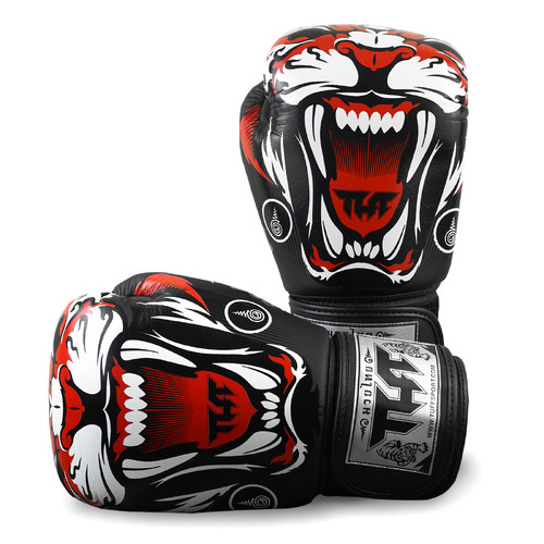 TUFF - Tiger Boxing Gloves - Black/10oz