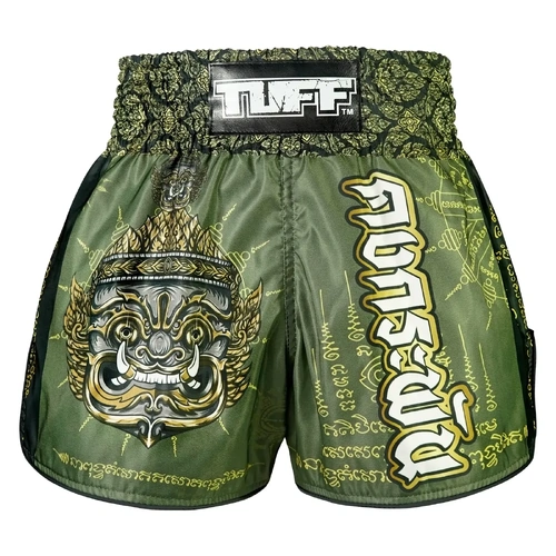 TUFF - 'The Immortal Yaksa' High-Cut Retro Muay Thai Shorts - Small