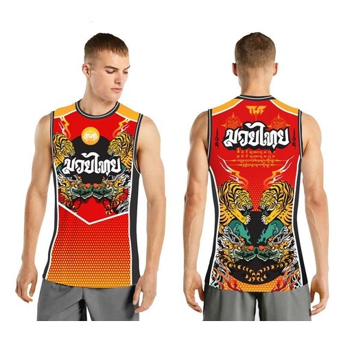 TUFF - Red Chinese Dragon Tank Top - Medium