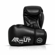 Black boxing gloves with 'ARWUT' branding on a white background