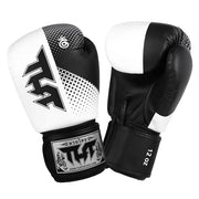 Black and white boxing gloves with TUFF logo on a white background