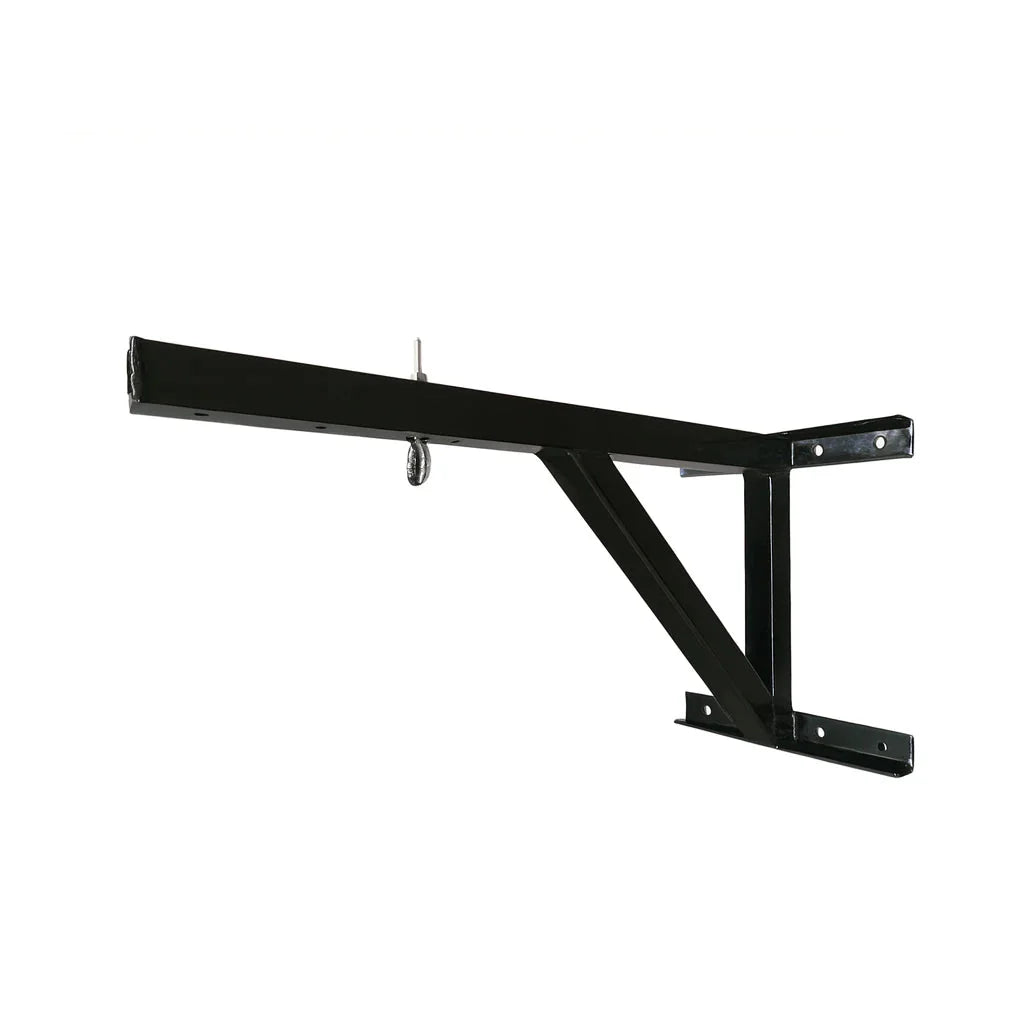 Black metal bracket on a white background