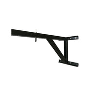 Black metal bracket on a white background