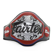 Fairtex belly pad with intricate design on a white background