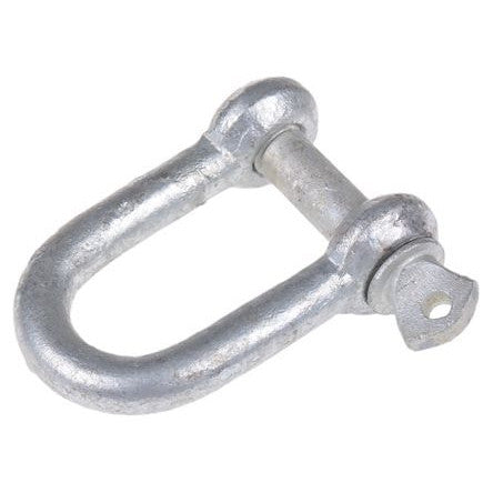 Metal shackle on a white background